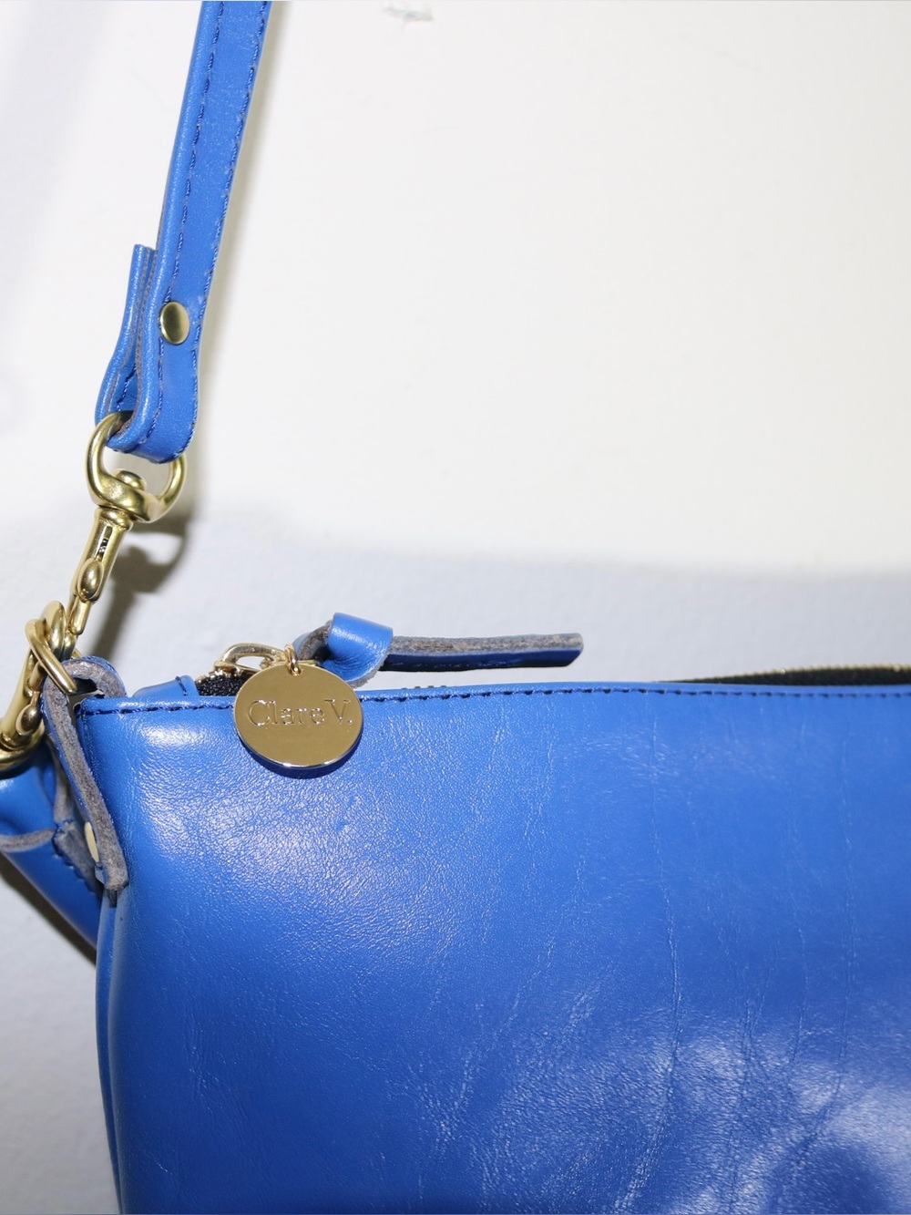 Clare V. Petit Moyen Messenger Bag in Royal Blue - Picture 9 of 13
